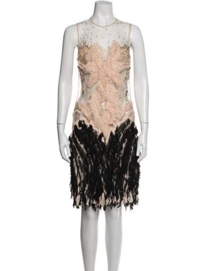 Pre-owned Amen Patterned Mini Dress In Neutrals