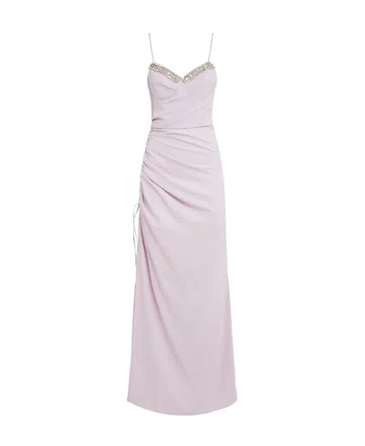 Amen Pleated Dress In Purple