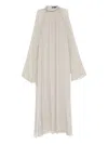 Amen Pleated Maxi Dress In Neutral