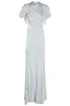 Amen Satin Dress With Swarovski Accents