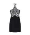 Amen In Crepe W Embr Orchd In Black