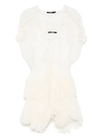 AMEN SILK CHIFFON MINI DRESS