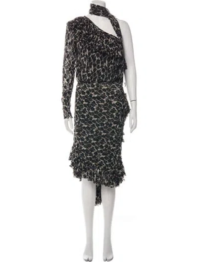 Pre-owned Amen Silk Midi Length Dress In Multicolor