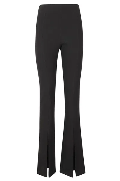 Amen Tailored Black Crepe Pants With Paw Pattern