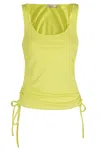 Amen Tank Top In Rib In Yellow