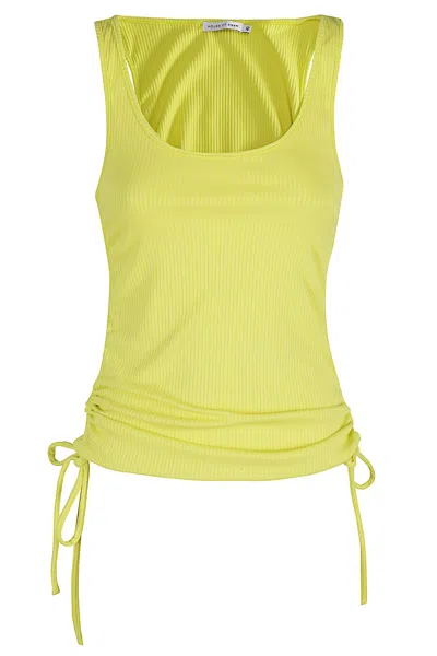 Amen Tank Top In Rib In Yellow