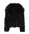 Amen Textured Shaggy Jacket In Black