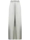 Amen Wide Leg Trousers In Silk Blend Satin