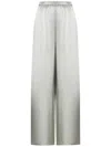 Amen Wide Leg Trousers In Silk Blend Satin