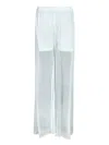Amen Light Blue Silk Chiffon Pants