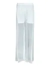 Amen Light Blue Silk Chiffon Pants