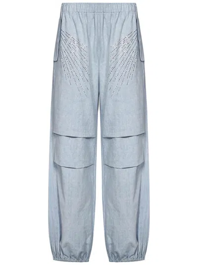 Amen Trousers In Light Blue