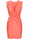 Amen Twist-detail Minidress In Orange