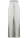 Amen Wide Leg Trousers In Silk Blend Satin