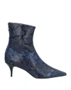 Amen Woman Ankle Boots Blue Size 8 Leather