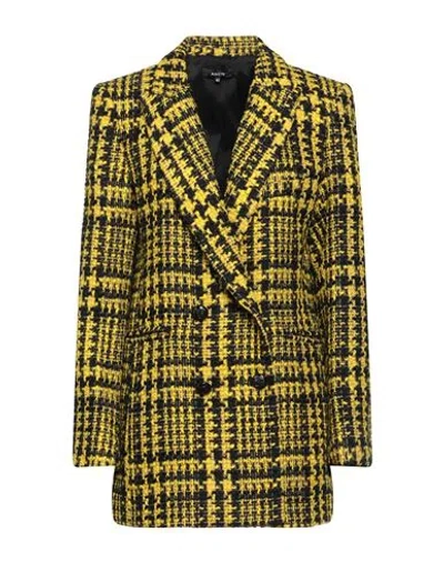 Amen Woman Blazer Yellow Size 10 Acrylic, Wool, Polyester