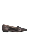 Amen Woman Loafers Black Size 8 Leather In Black