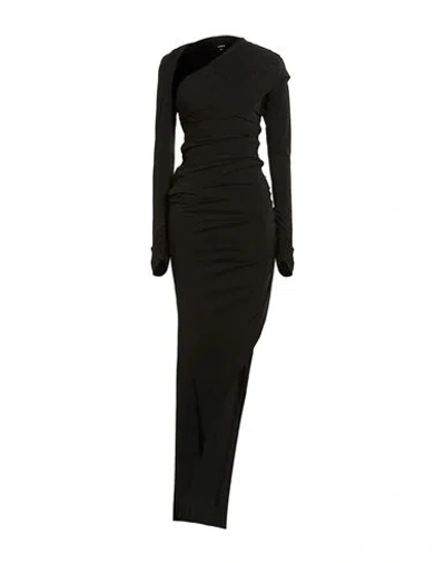 Amen Woman Maxi Dress Black Size 10 Acetate, Polyamide, Elastane