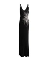 Amen Woman Maxi Dress Black Size 10 Acetate, Silk In Black