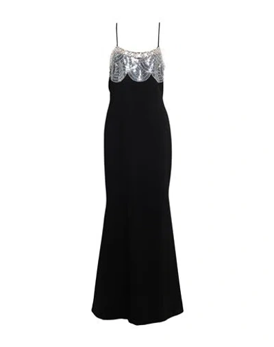 Amen Woman Maxi Dress Black Size 14 Polyester, Glass, Pvc - Polyvinyl Chloride