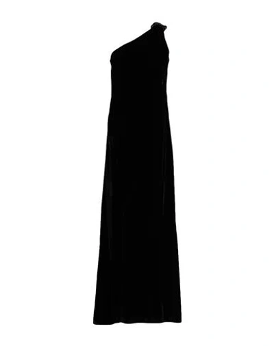 Amen Woman Maxi Dress Black Size 4 Viscose, Silk