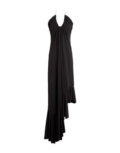 Amen Woman Maxi Dress Black Size 8 Acrylic, Polyester, Elastane