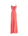 AMEN AMEN WOMAN MAXI DRESS CORAL SIZE 10 POLYESTER, ELASTANE, POLYAMIDE