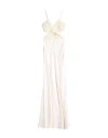 Amen Woman Maxi Dress Ivory Size 8 Acetate, Viscose, Polyester In White