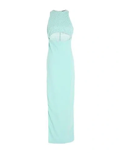 Amen Woman Maxi Dress Light Green Size 10 Polyester In Animal Print