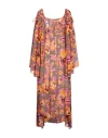 Amen Woman Long Dress Military Green Size 12 Viscose
