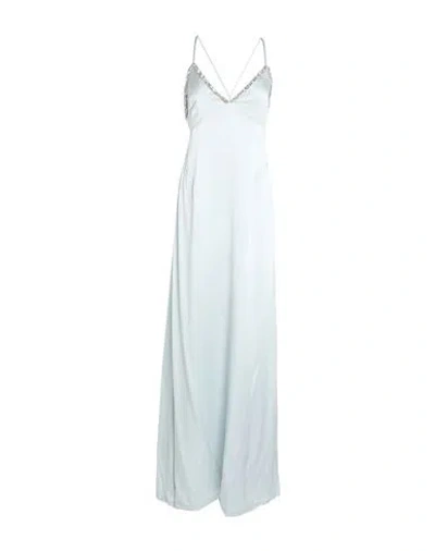 Amen Woman Maxi Dress Sky Blue Size 10 Acetate, Silk