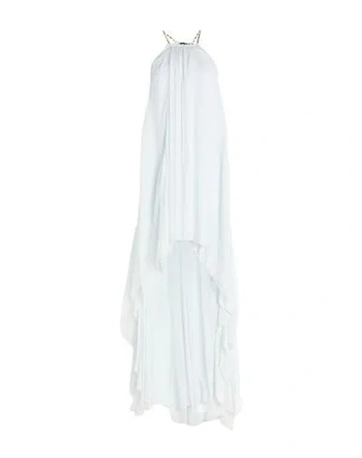Amen Woman Maxi Dress Sky Blue Size 8 Silk In White