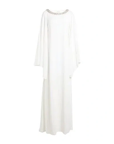 Amen Woman Maxi Dress White Size 10 Acetate, Silk, Elastane
