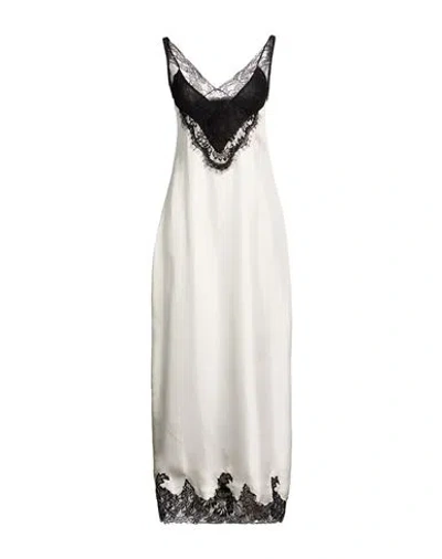 Amen Woman Maxi Dress White Size 4 Silk, Viscose, Polyamide