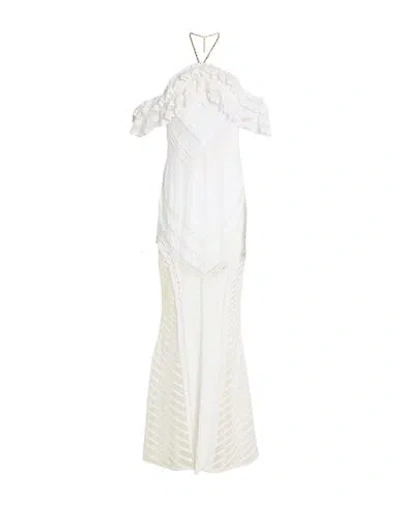 Amen Woman Maxi Dress White Size 8 Acetate, Silk, Elastane