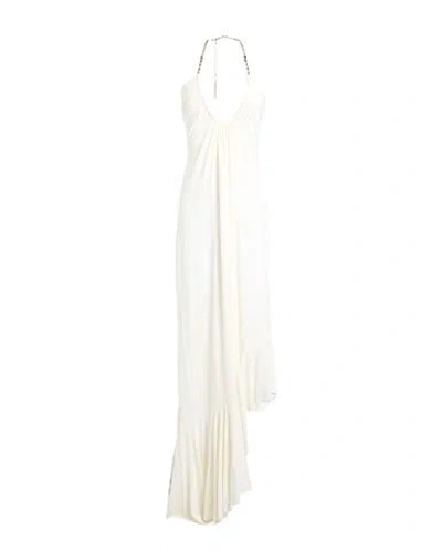 Amen Woman Maxi Dress White Size 8 Acrylic, Polyester, Elastane