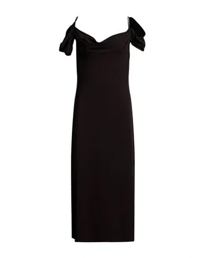 Amen Woman Midi Dress Black Size 8 Acetate, Polyamide, Elastane
