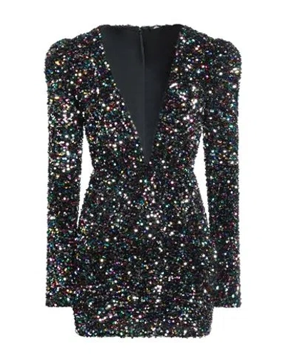 Amen Woman Mini Dress Black Size 4 Polyester, Elastane