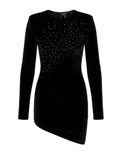 Amen Woman Mini Dress Black Size 4 Polyester, Elastane
