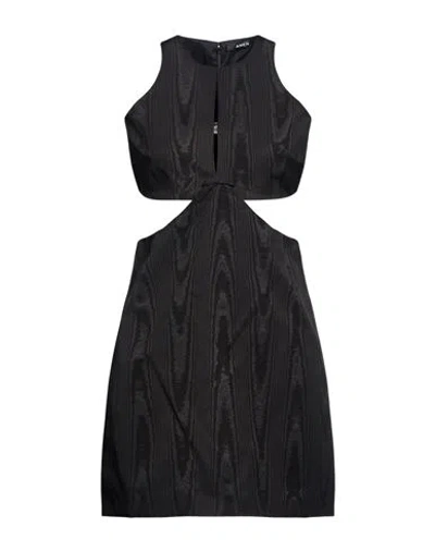Amen Woman Mini Dress Black Size 8 Cotton, Viscose
