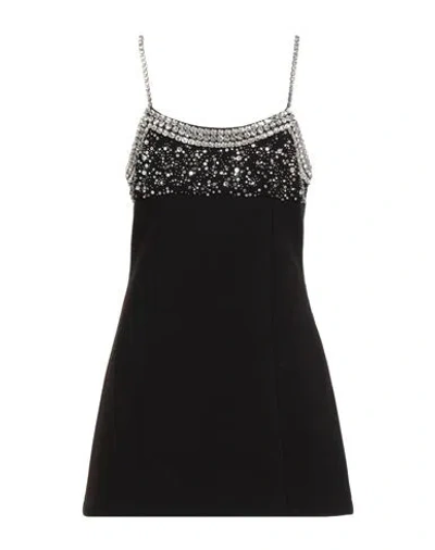Amen Woman Mini Dress Black Size 8 Polyester, Viscose, Elastane