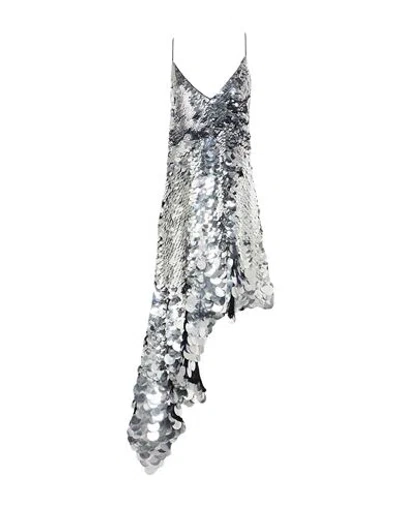 Amen Woman Mini Dress Silver Size 8 Viscose, Pvc - Polyvinyl Chloride