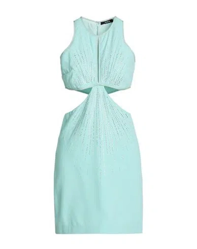 Amen Woman Mini Dress Turquoise Size 8 Polyester In Blue