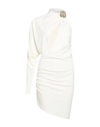 Amen Woman Mini Dress White Size 8 Acrylic, Polyamide, Elastane