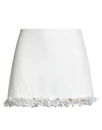Amen Woman Mini Skirt White Size 10 Polyester