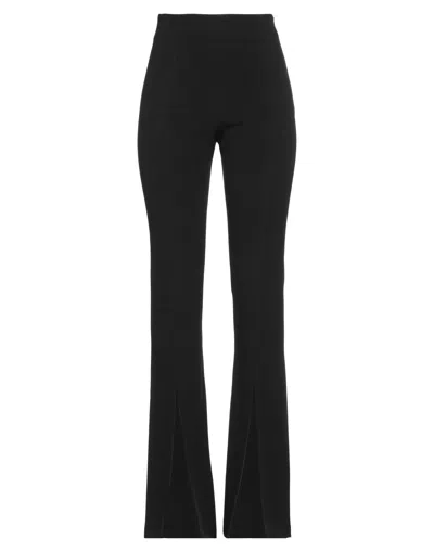 AMEN AMEN WOMAN PANTS BLACK SIZE 10 POLYESTER, VISCOSE, ELASTANE