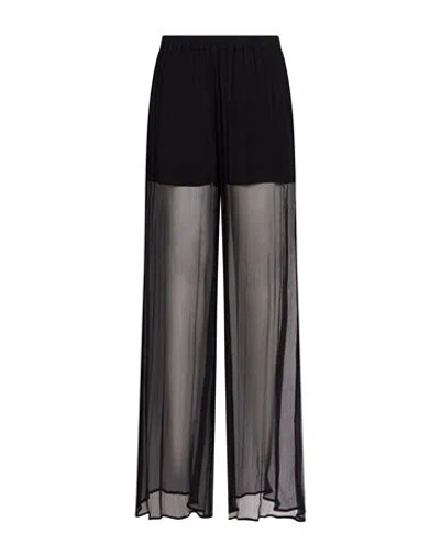 Amen Woman Pants Black Size 10 Silk