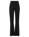 Amen Woman Pants Black Size 12 Polyester, Viscose, Elastane