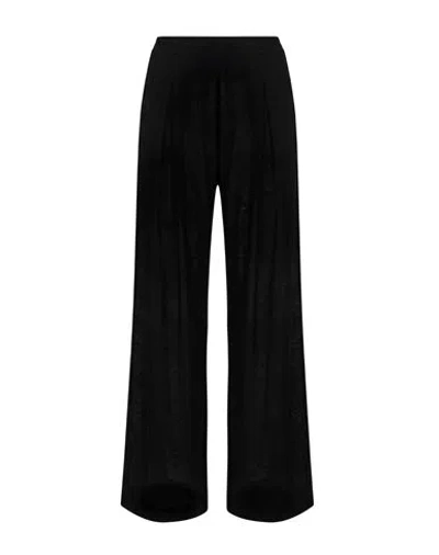 Amen Woman Pants Black Size 8 Viscose, Polyamide, Cashmere, Elastane