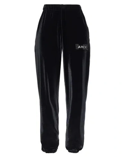 Amen Woman Pants Black Size S Polyester, Elastane, Glass, Polyethylene